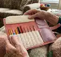 Crochet Hook Holder Pattern step 1 - construction progress