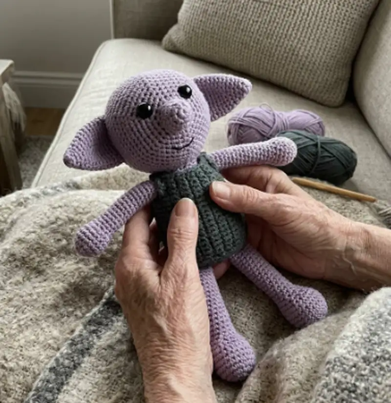 Complimentary Intermediate crochet pattern: Dobby Amigurumi Pattern - Simple to follow guide