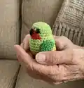 Mini Parrot Amigurumi Pattern step 2 - assembly progress