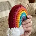 Brighten Your Day Crochet Rainbow Stuffie Amigurumi Pattern step 2 - assembly progress