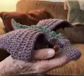 Fierce Little Dragon Amigurumi Pattern step 1 - construction progress