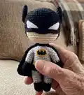 Batman Amigurumi Pattern step 4 - final assembly and finishing